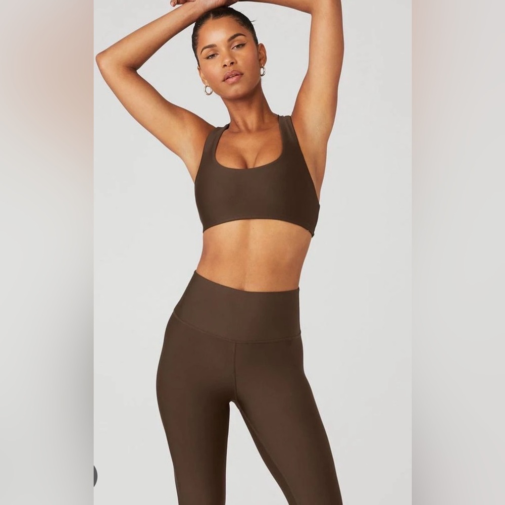 Alo Airlift Leggings and Sport Bra in Espresso